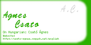 agnes csato business card